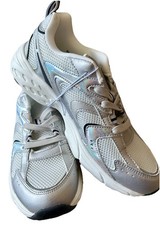 Tu Size 6 Trainers Sneakers Lace Up Contrast Sole Bnwt Pearlescent Silver