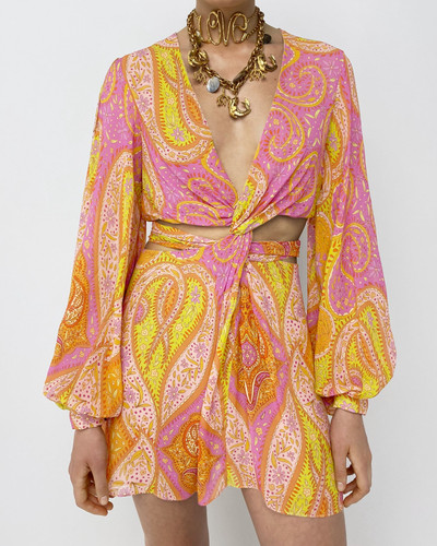 Zara floral printed cut out - cut,