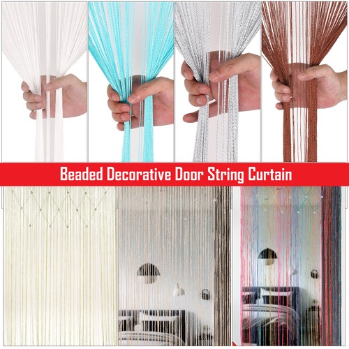 Beaded string curtain hanging - beaded,
