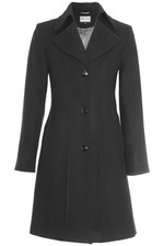 Busy Ladies 3/4 Wool Blend Black Coat