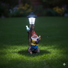 Solar Gnome Ornament Garden