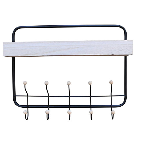 Wall hanging shelf coat hooks - hanging,