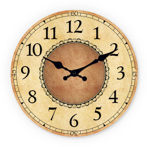 Vintage wooden wall clock - vintage,