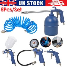 Air Compressor Kit New 5 Piece Air Line Accessories Spray Gun Tools Air Hose UK