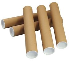 10 x Postal Quality Strong Cardboard Tubes with End Caps: 330mm x 50mm A4/A3 