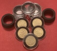 30mm Clear capsule holder + insert Foam (No coins) For Old & New £1 pound Coin 