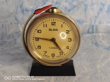 Vintage Soviet alarm clock SLAVA GLOBUS Rocket sputnik space For Parts