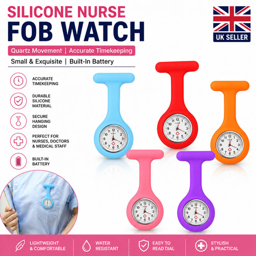 Silicone nurse fob watch - nurse,