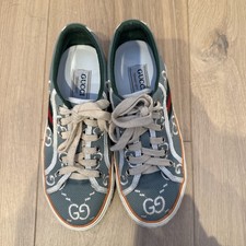 Gucci Tennis 1977 Trainers IT 38 UK 5 US 7 Blue Grey GG Supreme Sneakers