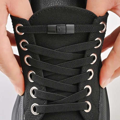 Tie elastic shoe laces - no,