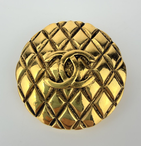 Chanel vintage logo round - chanel,
