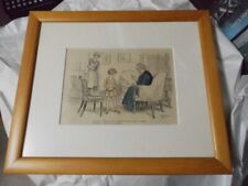 Punch Cartoon H M Brock Framed Hand Coloured  Framed Glazed
