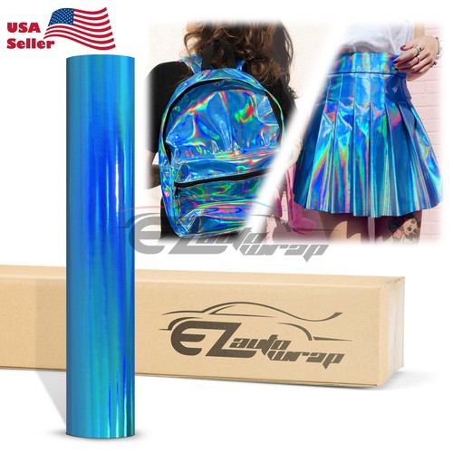 Fabric holographic sky blue - fabric,