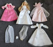Vintage 1999 Mattel Barbie Princess Bride With Dresses Bundle