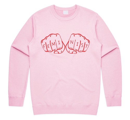 Feminist fists jumper - feminist,