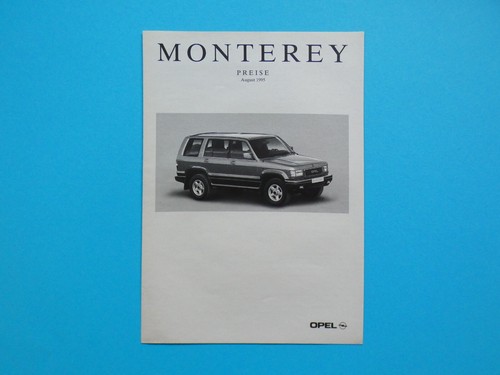 Brochure price list - brochure/price, list-opel