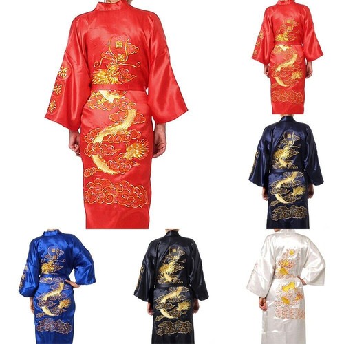 Men satin chinese - satin, dragon