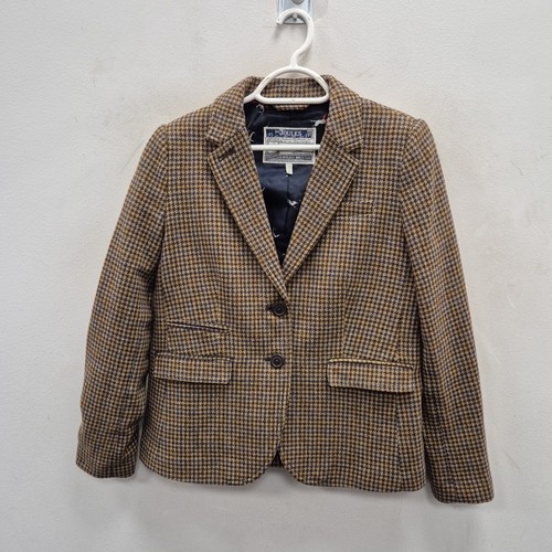 Joules houndstooth brown - houndstooth, wool