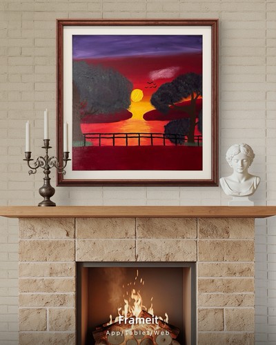 Crimson horizon acrylic - crimson,