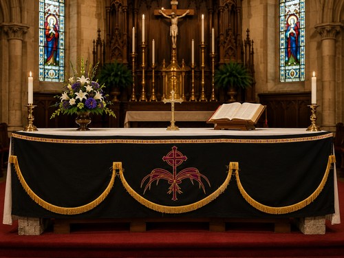 Vintage church black altar - vintage,