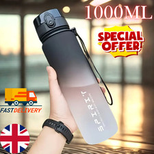 1 Liter Sports Water Bottle Gym Travel Drinking Leakproof Bottle  BPA-Free UK