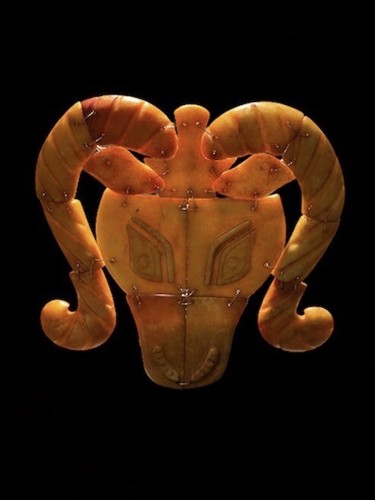 Antique jade rams - rams, head