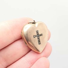 Antique 9ct 9k Rose Gold Heart