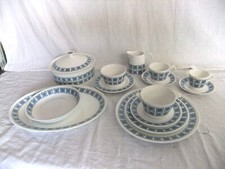 Royal Tuscan Charade - blue fine bone china vintage retro tableware - 8A2E #