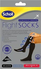 Scholl Flight Socks Black (1 pair, Size 6-9)