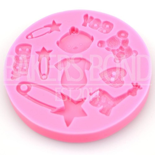Baby boy christening shaped - boy,