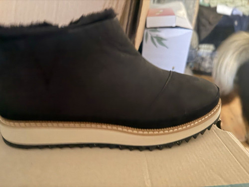Toms marlo black suede ankle - black,
