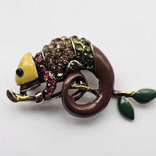 Lovely Lizard Brooch Enamelled