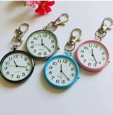 1 New Tiny Cute Quartz Pocket Watch with Keyring Men Women Quartz Watch Keyrings