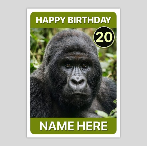 Gorilla personalised birthday - gorilla,