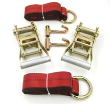 6pc RED Lasso Strap 2" Ratchet