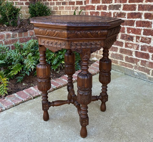 Antique french octagonal table - octagonal,