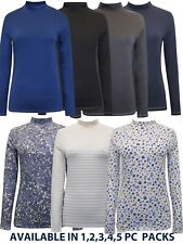 EX-M&S  long sleeve funnel turtle neck t-shirt size 8 o 12. 7 colour Discounts