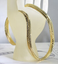 14K Yellow Gold Filled Men 8mm Snake NECKLACE 20" Slight Scatch on Clasp /907C