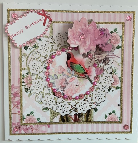 Handcrafted birthday card - 3d,