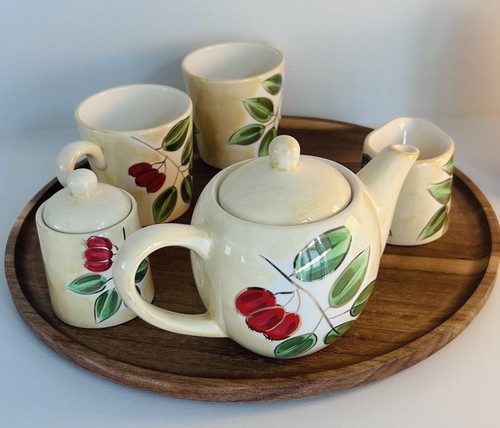 Retro tea set - retro, teapot,