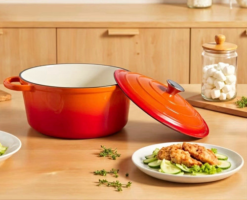 Cast iron enamel round - cast,