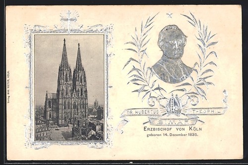 Embossed postcard hubertus - postcard, dr.