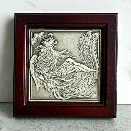 Square wood pewter picture - square,