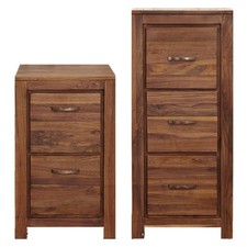 Walnut Filing Cabinet, 2 or 3 Drawers, Fully Built