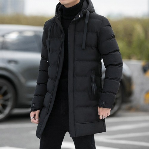 Men winter hooded long - hooded,