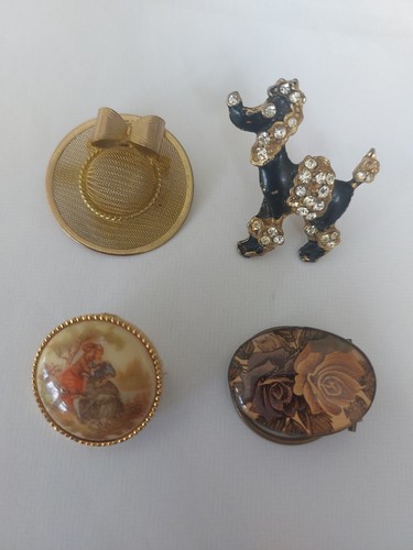 Vintage brooches job - brooches, mixed