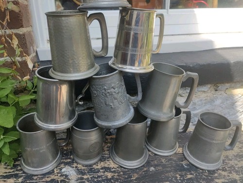 Pewter tankards total - pewter,