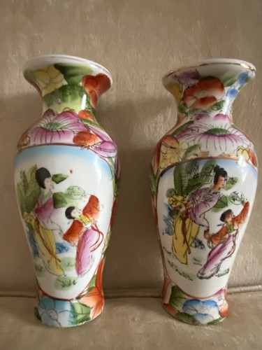 Pair japanese porcelain vases - japanese,