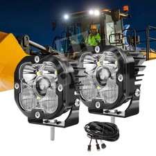 Pair Laser LED Work Light For New Holland John Deere Massey Case IH JCB Tractors