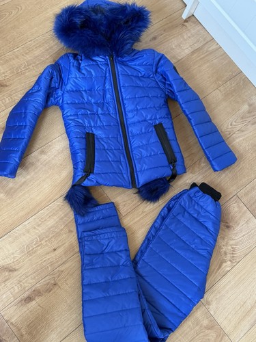 Blue padded ski - padded, set